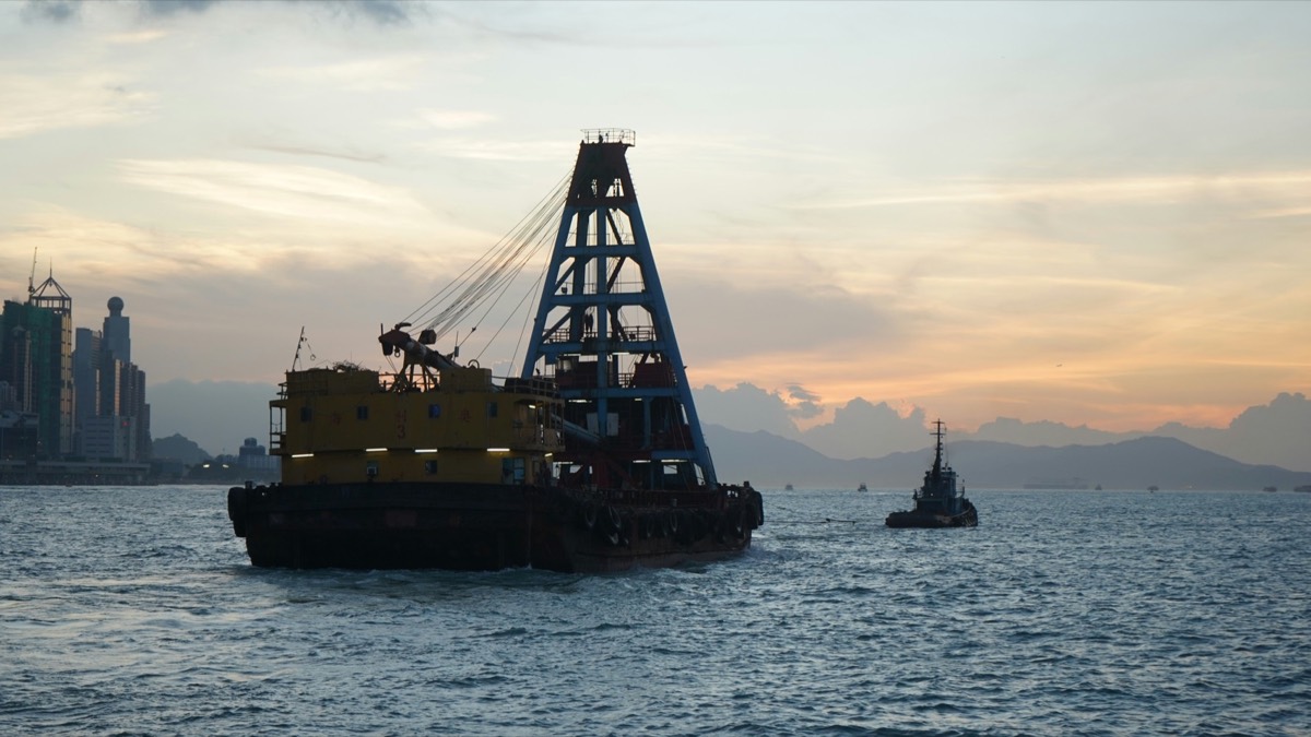 Vessel carrying energy cargo at sea